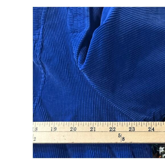 Vintage New York Girl Corduroy Jacket Quilted Snap Zip Front Blue Sz Large Woman - Picture 6 of 8